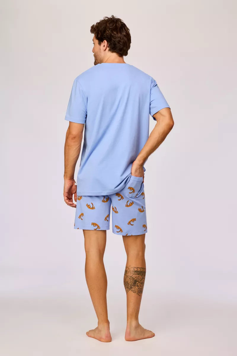 Woody Pyjama - Blauw Tijger