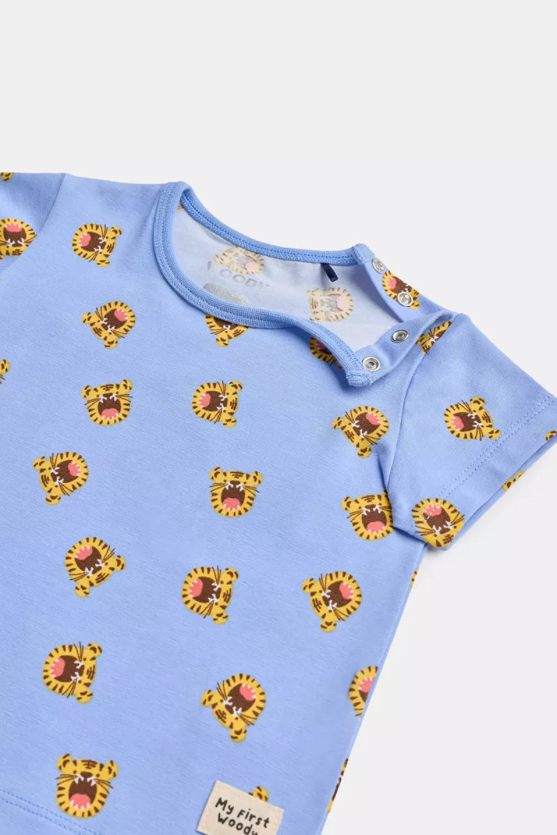 Woody Pyjama - Blauw Tijger