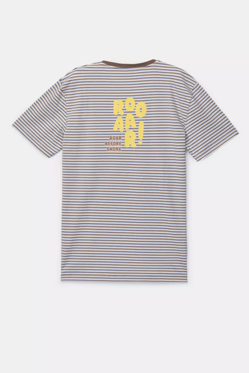 Woody Pyjama - Bruin/blauw Streep