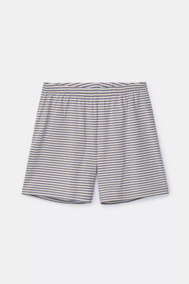 Woody Pyjama - Bruin/blauw Streep