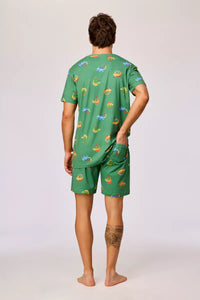 Woody Pyjama - Groen Kameleon