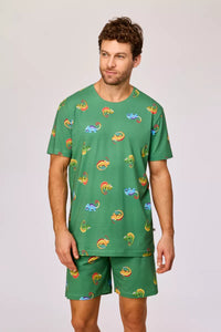 Woody Pyjama - Groen Kameleon
