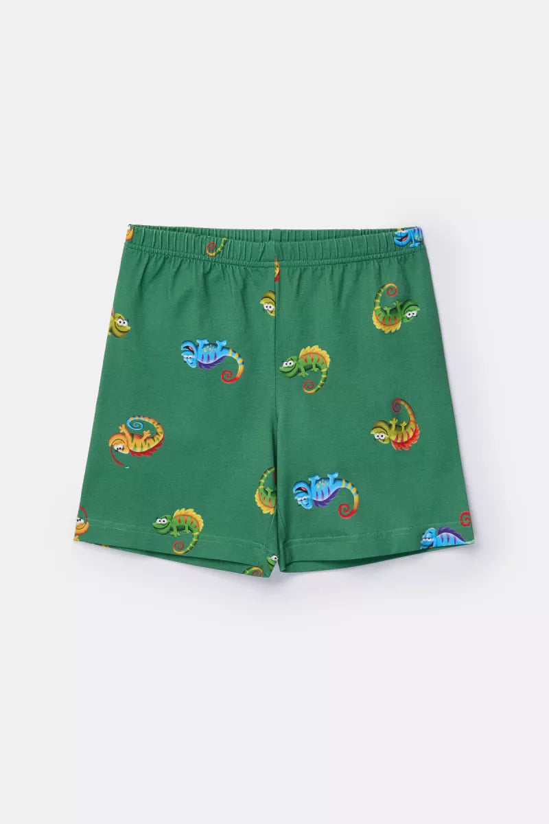 Woody Pyjama - Groen Kameleon