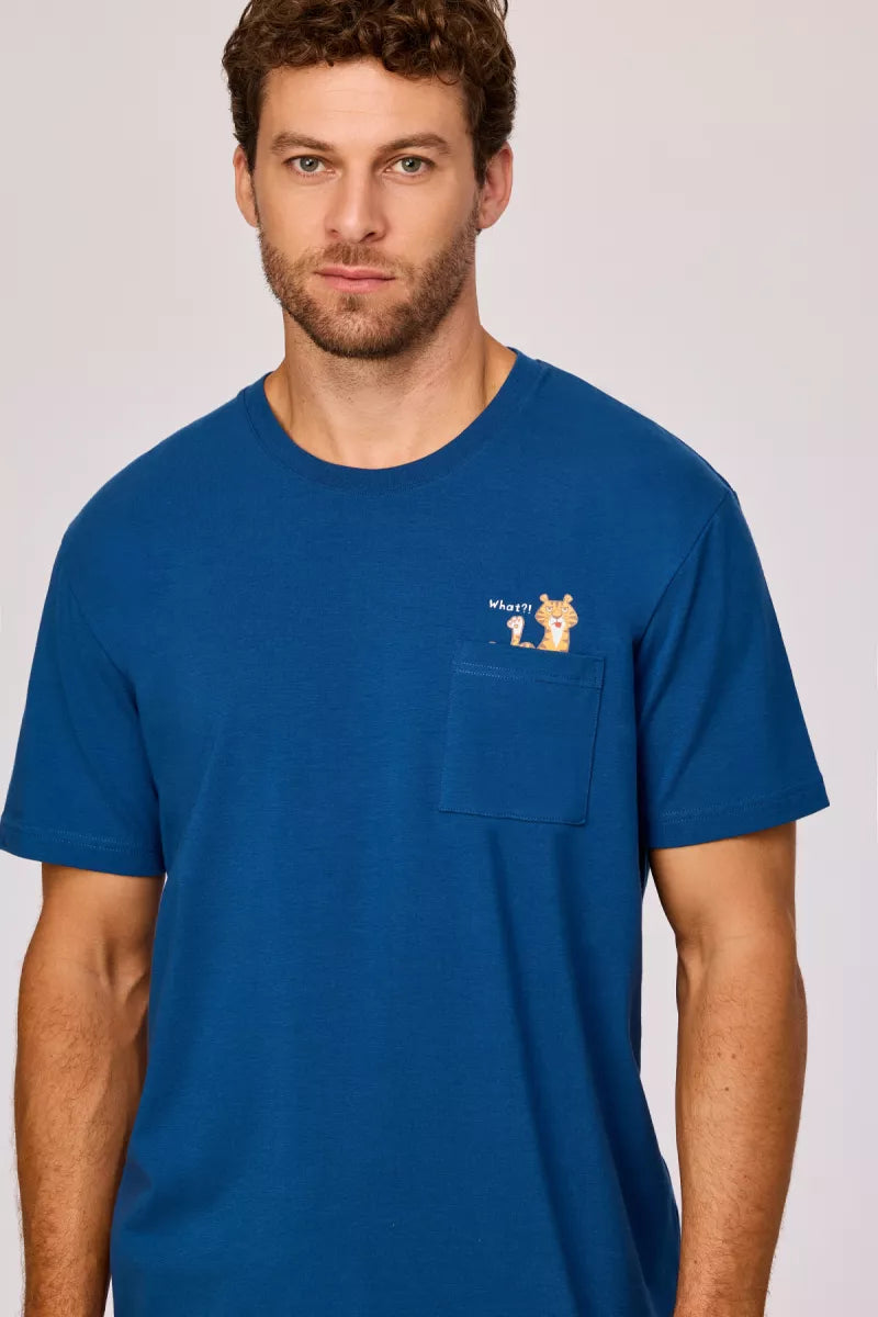 Woody Pyjama - Donkerblauw