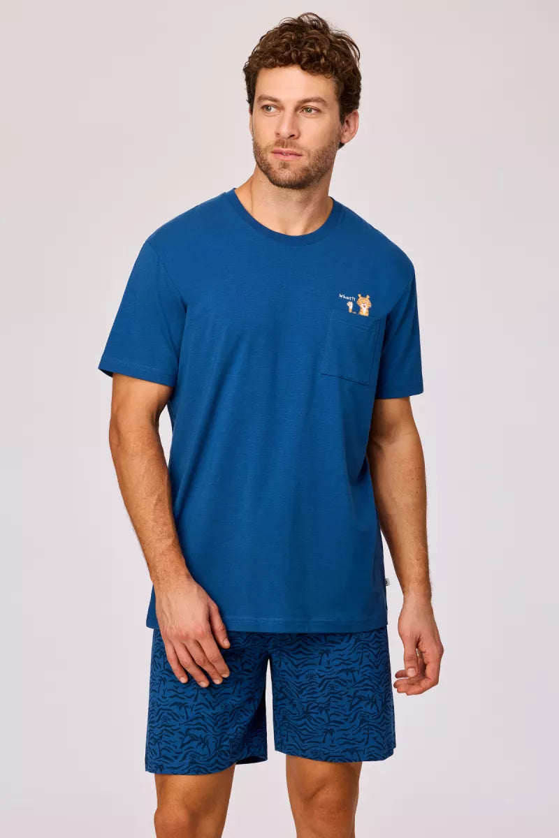 Woody Pyjama - Donkerblauw