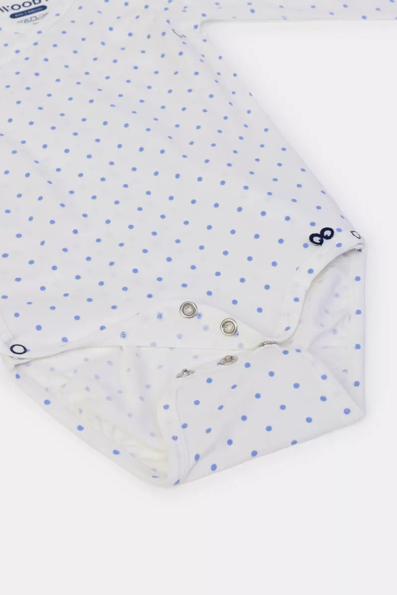 Woody Body - Bolletjes print blauw