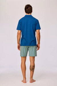 Woody Pyjama doorknoop - Donkerblauw