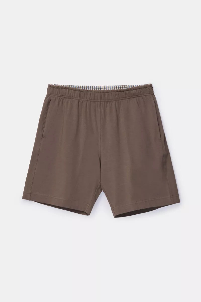 Woody Pyjama doorknoop - Bruin gestreept
