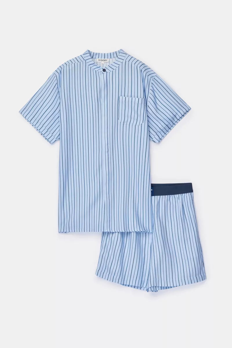 Woody Pyjama - Stripes Blue