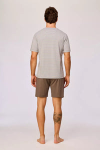 Woody Pyjama - Bruin gestreept