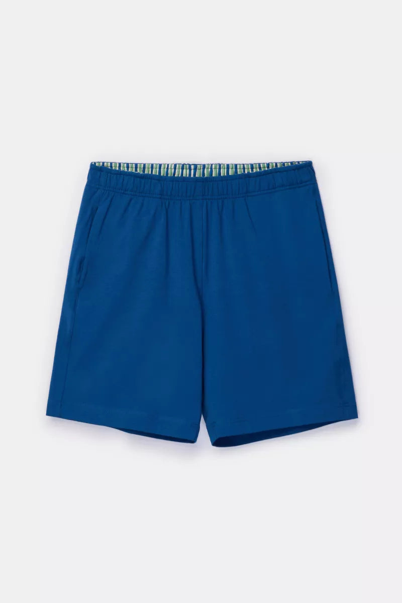 Woody Pyjama - Groen/blauwe streep