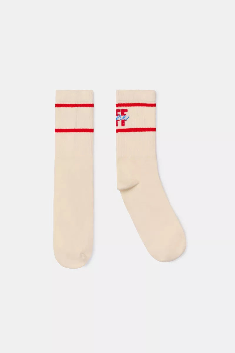 Woody Sokken - Beige/Red (2 paar)
