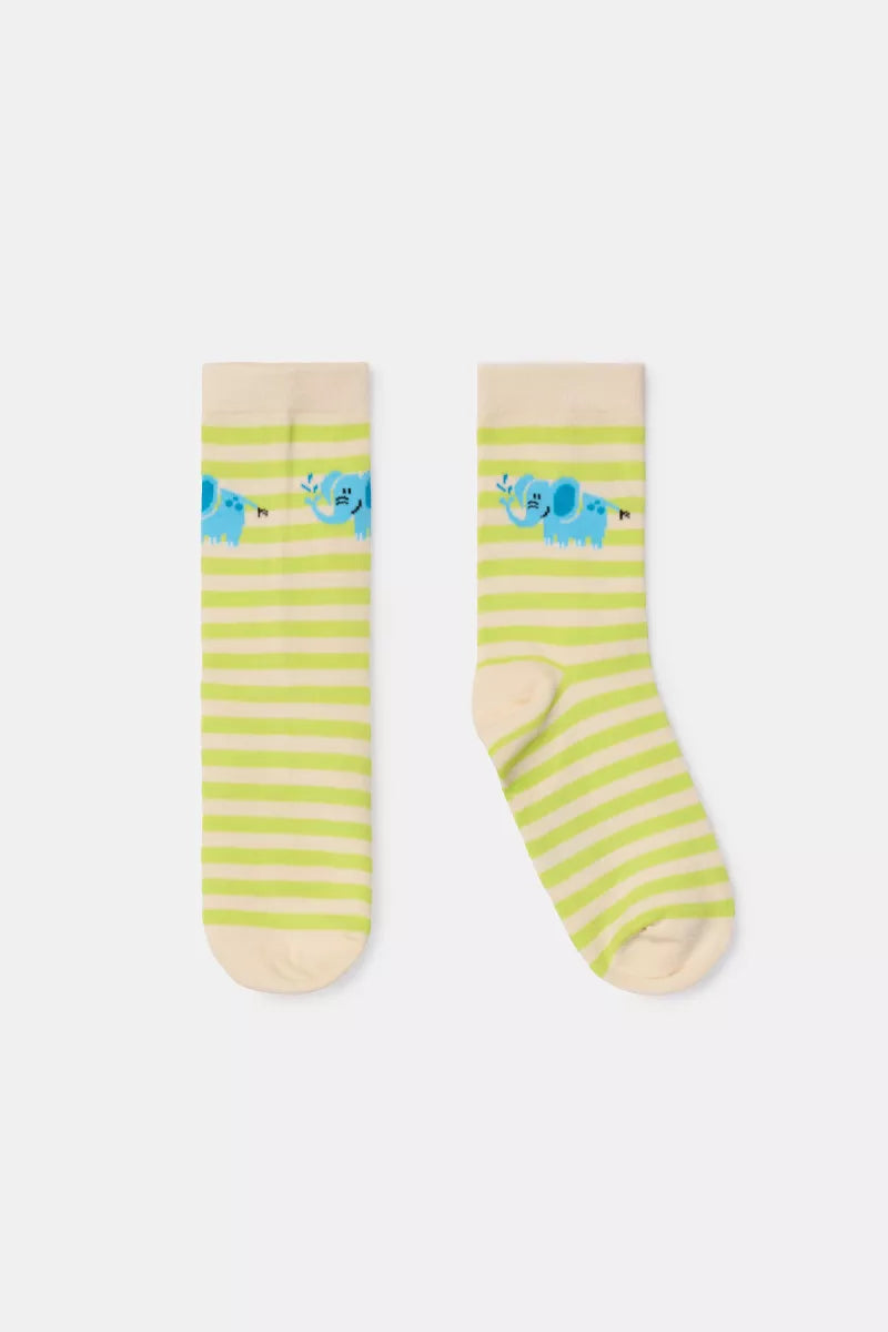 Woody 2 paar kousen - Groen/safari