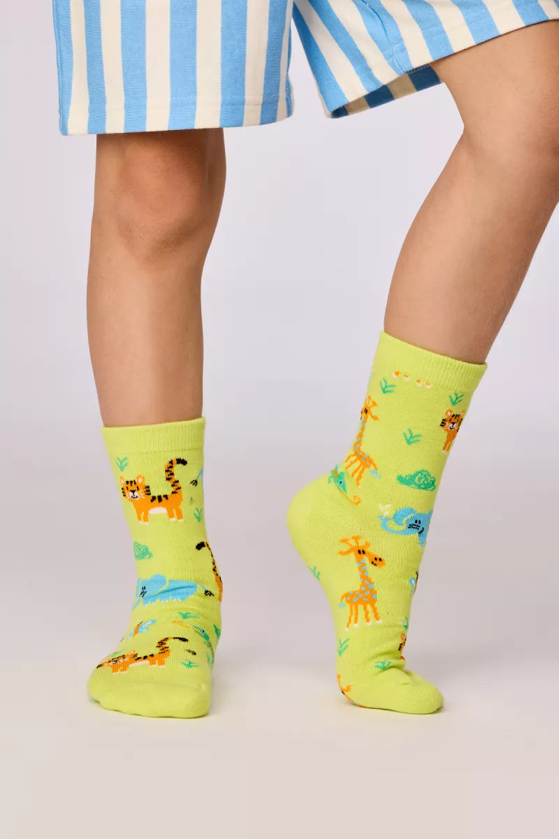 Woody 2 paar kousen - Groen