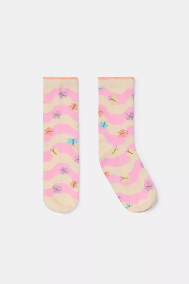 Woody 2 paar kousen - Vlinder