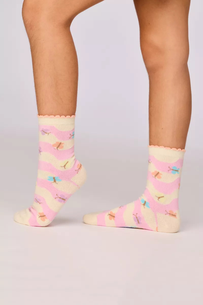 Woody 2 paar kousen - Vlinder