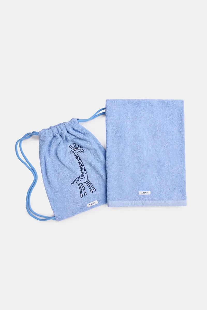 Woody Zwemzak + handdoek - Blauw