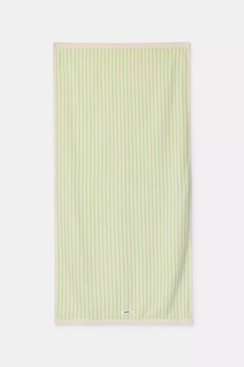 Woody Zwemzak + handdoek - Groene streep