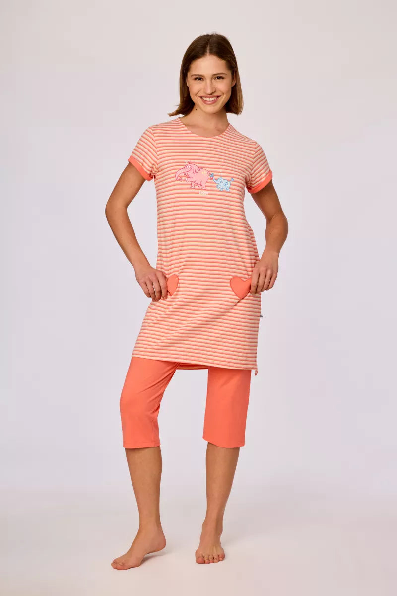 Woody Pyjama - Olifant/hartjes