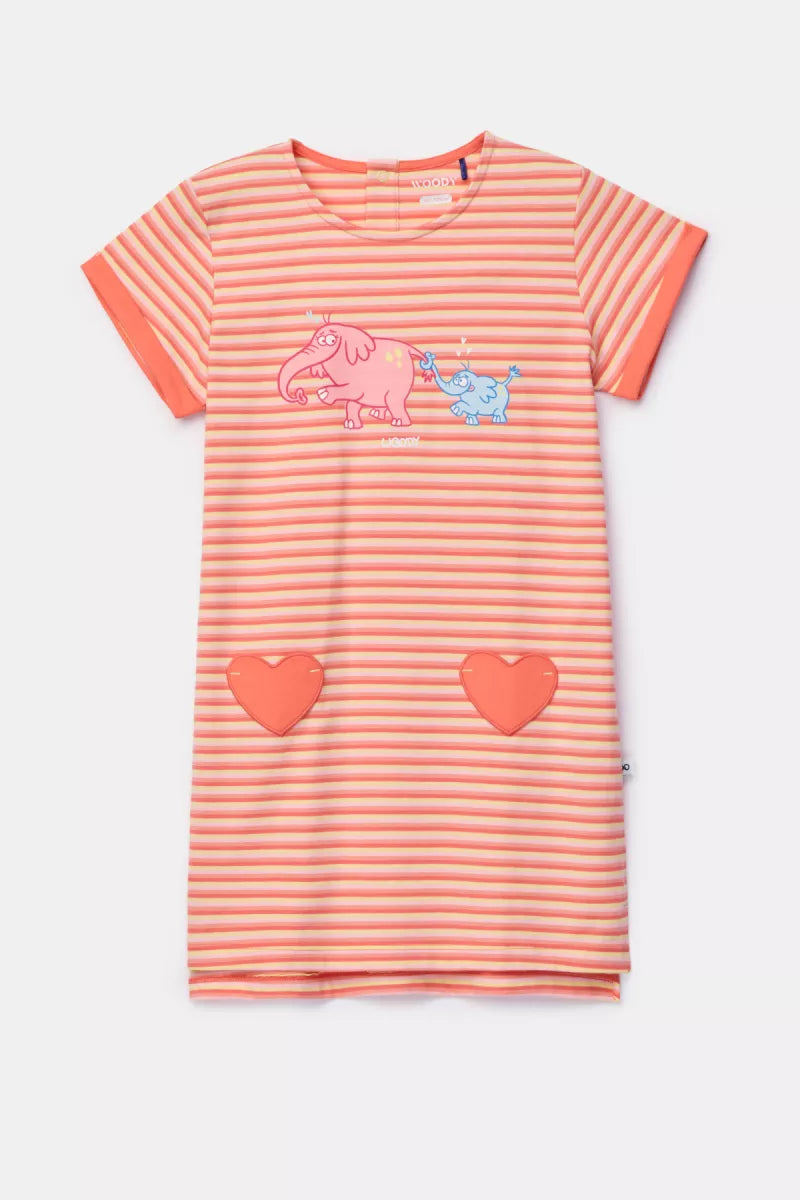 Woody Pyjama - Olifant/hartjes
