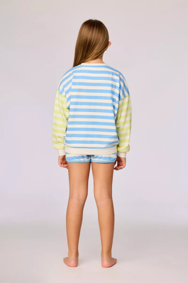 Woody Loungewear - Blauw/Gele Streep