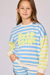 Woody Loungewear - Blauw/Gele Streep