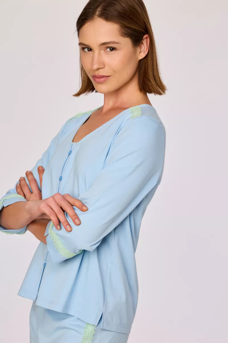 Woody Pyjama - Lichtblauw