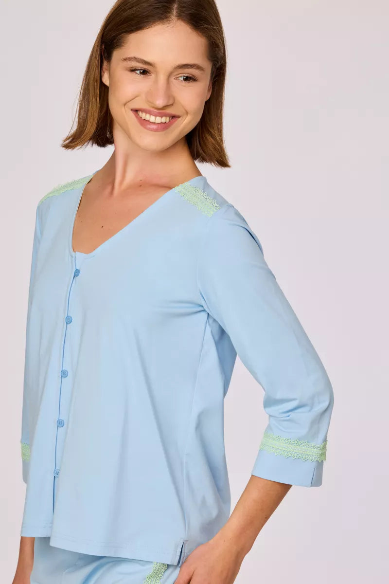 Woody Pyjama - Lichtblauw