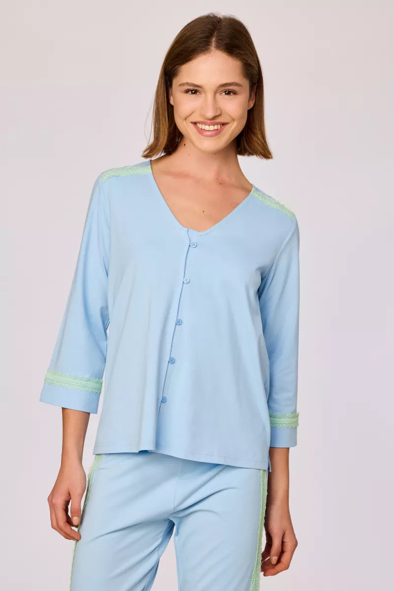 Woody Pyjama - Lichtblauw