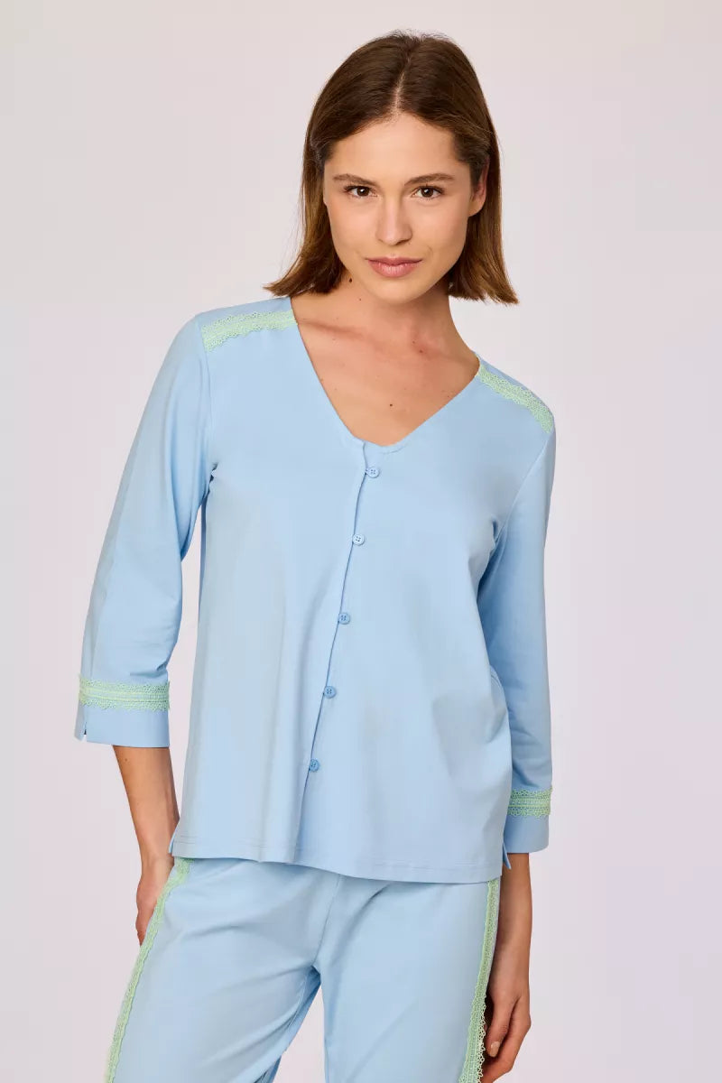 Woody Pyjama - Lichtblauw