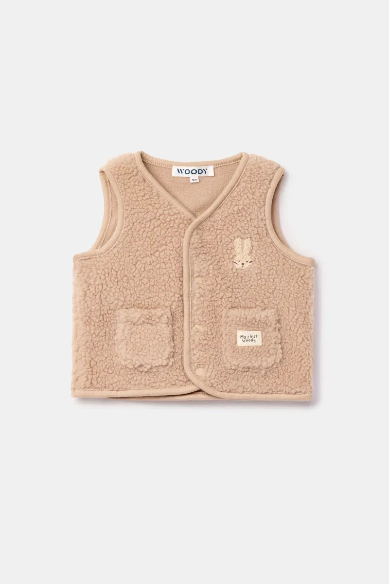 Woody Vestje - Teddy/beige
