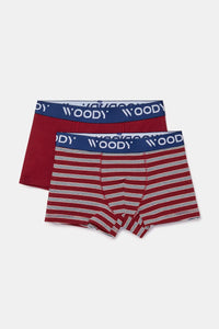 Woody Boxers - Bordeaux/strepen