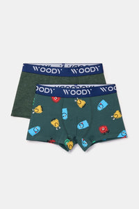 Woody Boxers - Groen/Monsters