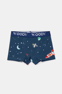 Woody Boxers - Donkerblauw/space