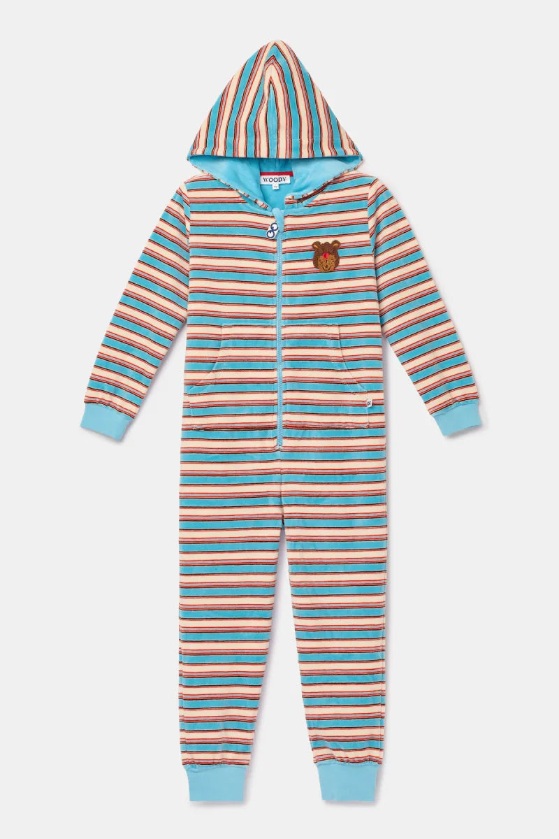 Woody Onesie - Multicolor streep/Beer