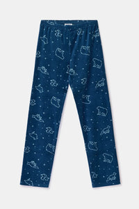 Woody Pyjama fluweel - Donkerblauw/Starry night