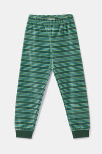 Woody Pyjama fluweel - Donkergroen/monstertjes