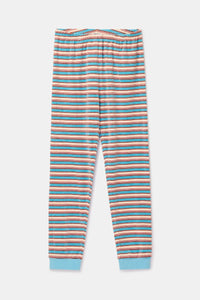 Woody Pyjama fluweel - Blauw/Beer