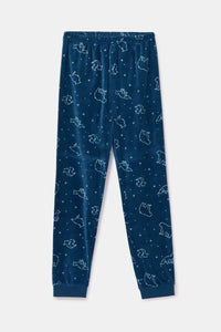 Woody Pyjama fluweel - Donkerblauw/Galaxy
