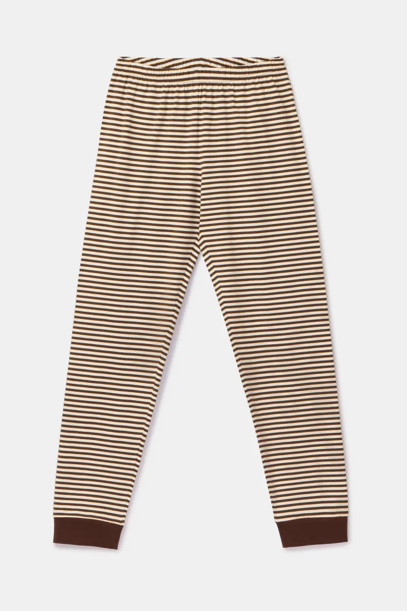 Woody Pyjama - Bruine streep/Beer