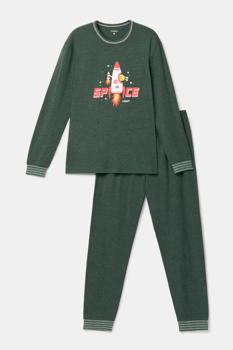 Woody Pyjama - Groen/Space