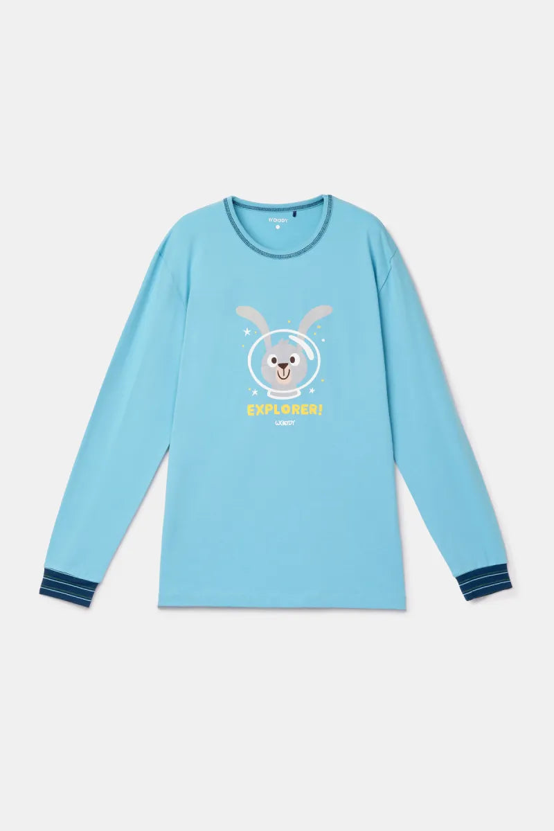 Woody Pyjama - Konijn/explorer