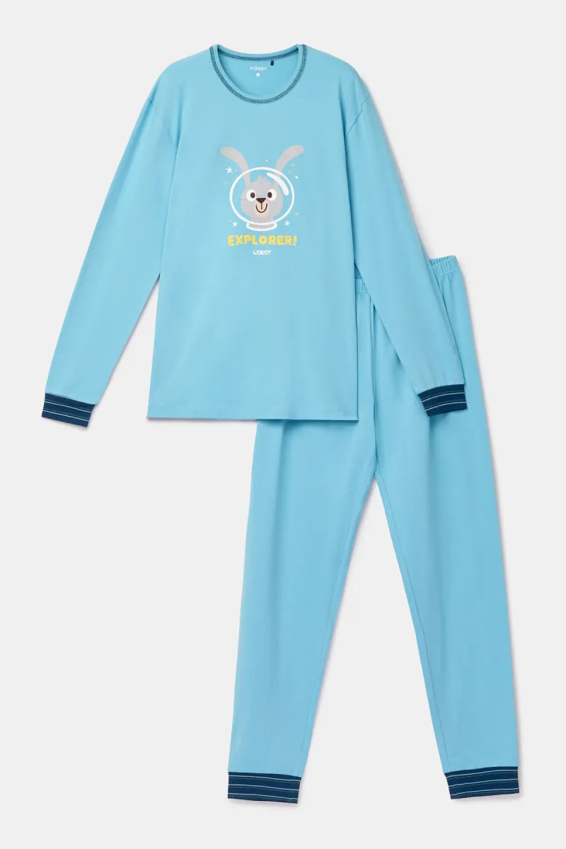 Woody Pyjama - Konijn/explorer