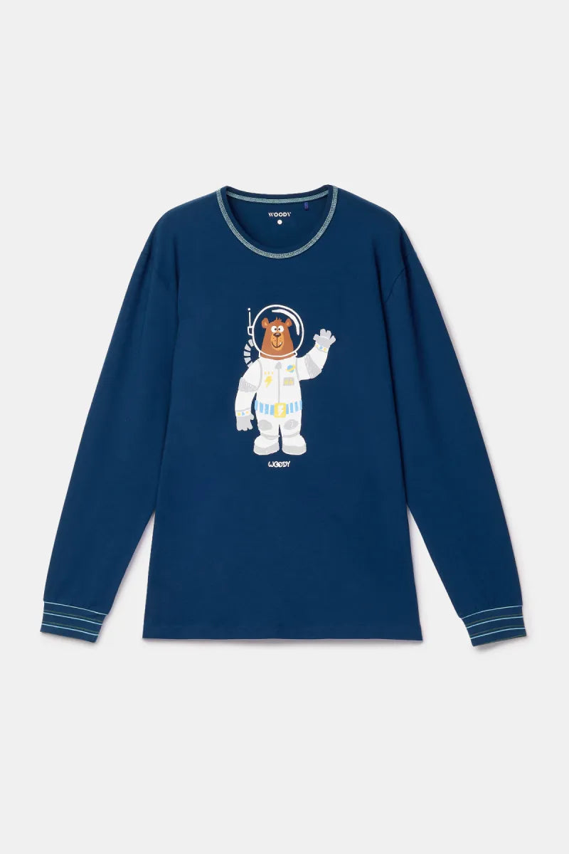 Woody Pyjama - Donkerblauw/Astronaut
