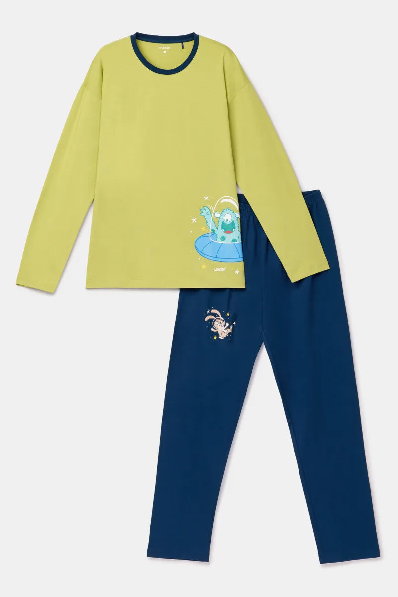 Woody Pyjama - Groen/monster