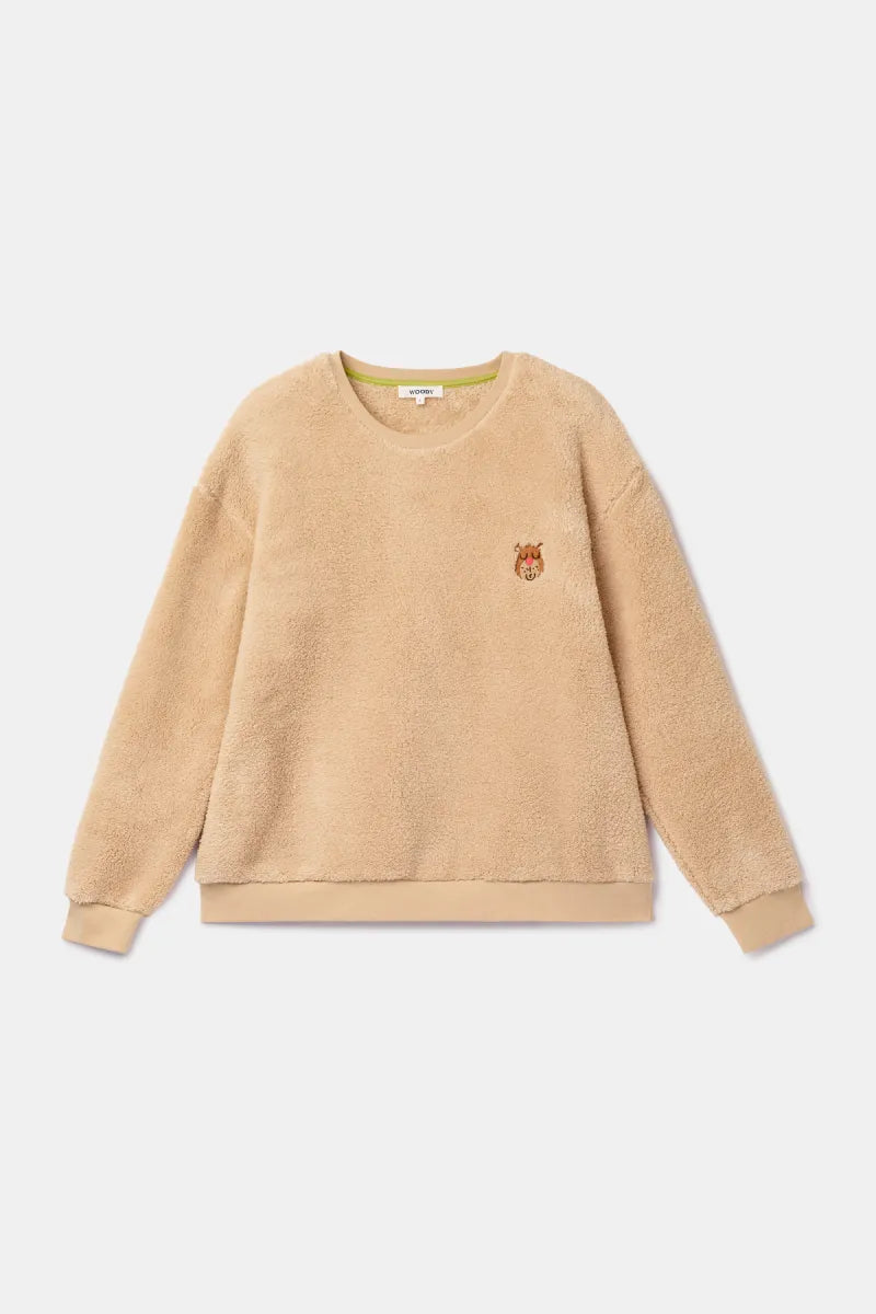 Woody Homewear/warme pyjama - Teddy/beige