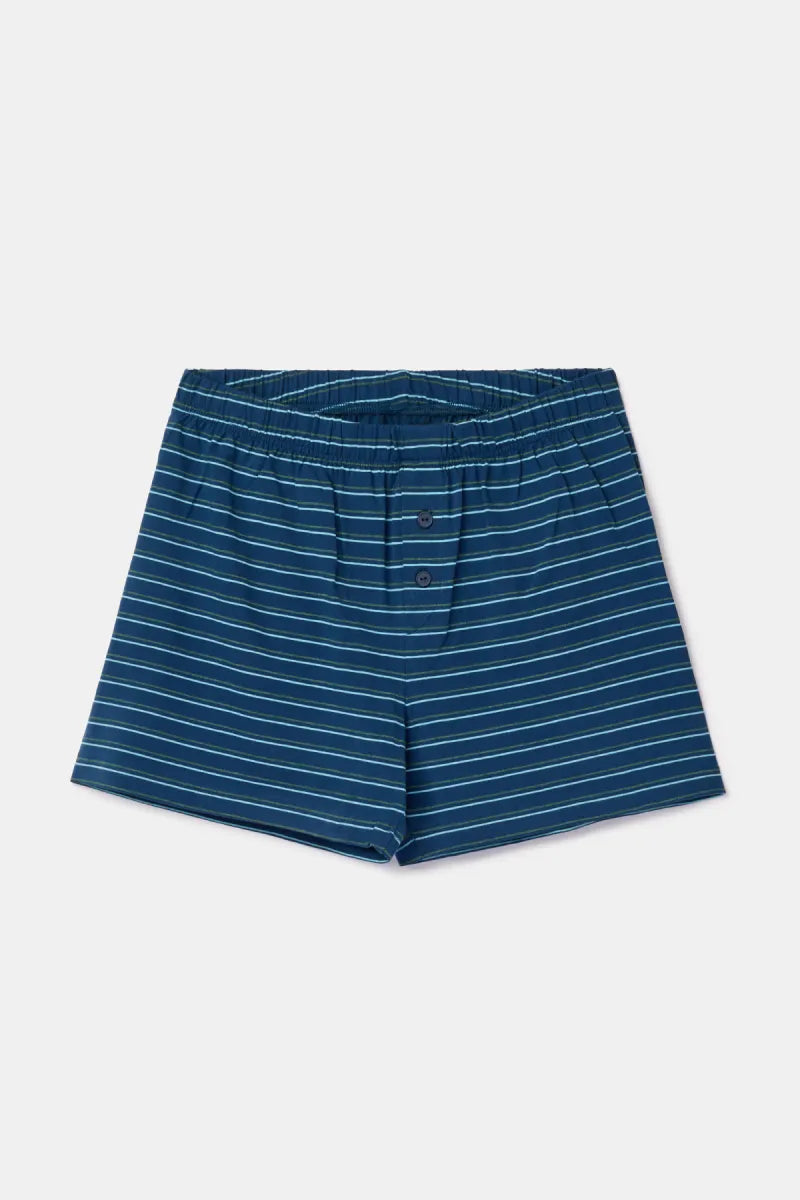 Woody Losse boxer - Donkerblauw/strepen