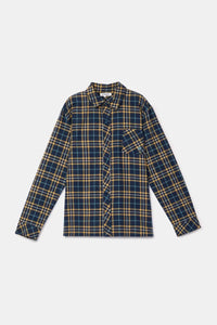 Woody Pyjama flanel - Donkerblauwe ruit