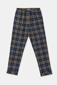 Woody Pyjama flanel - Donkerblauwe ruit