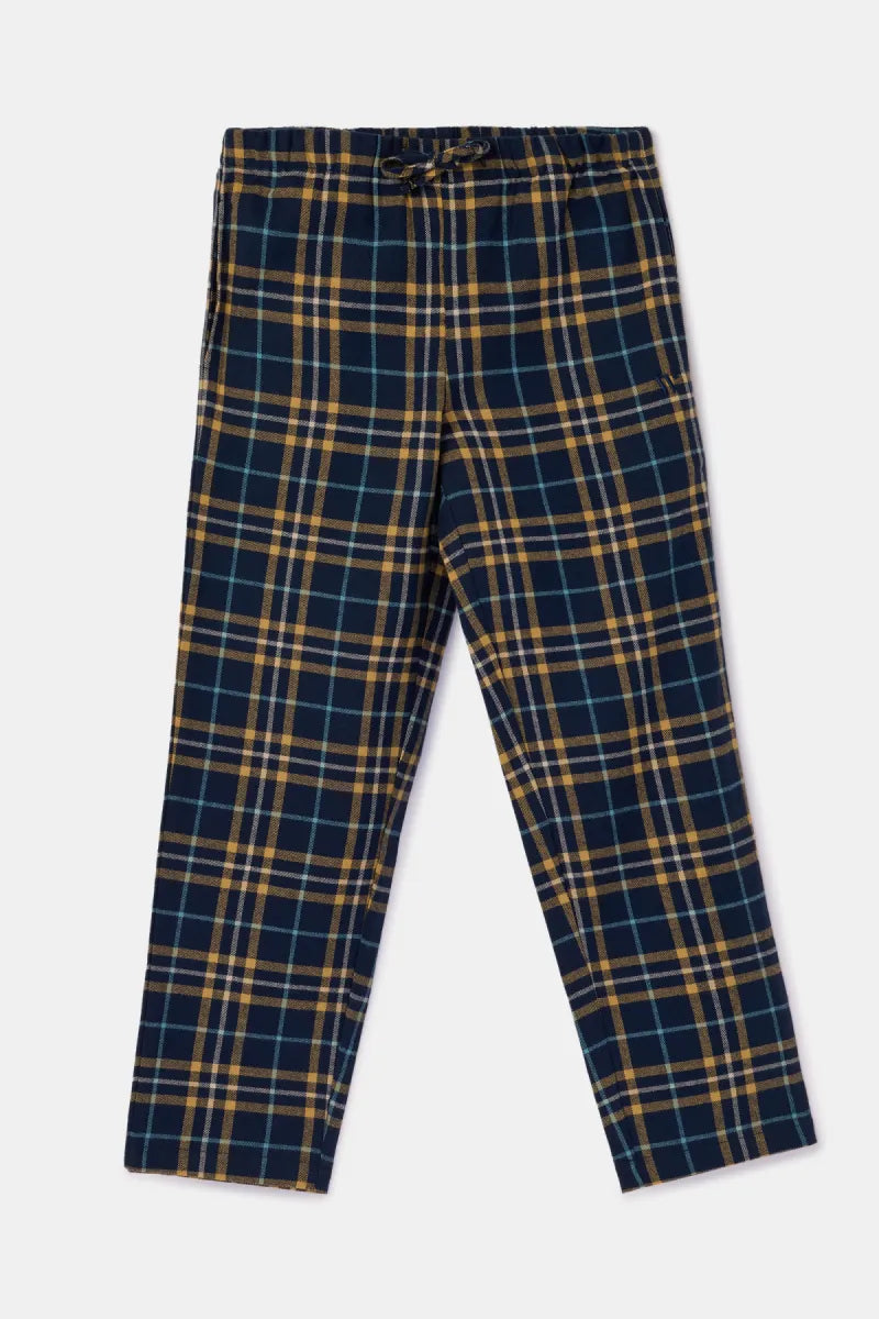 Woody Pyjama - Donkerblauw/ruit